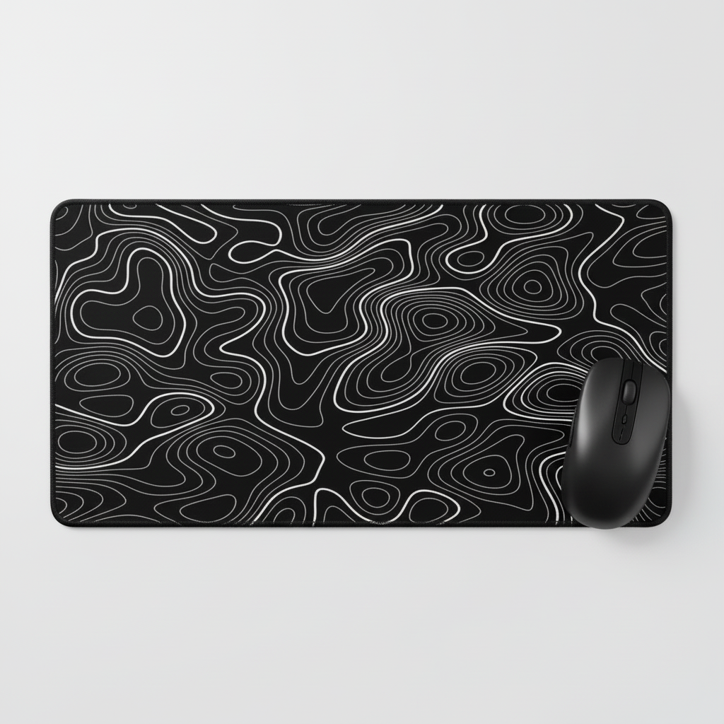 Black and White Mouse Pad